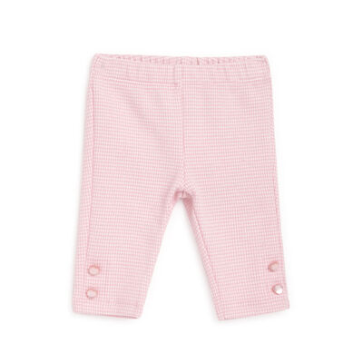 Girls Medium Pink Checkered Legging